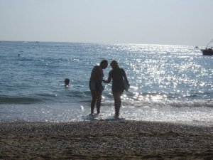 Mit Dad am Strand, hier hat sich Mum richtig entspannen und erholen können.